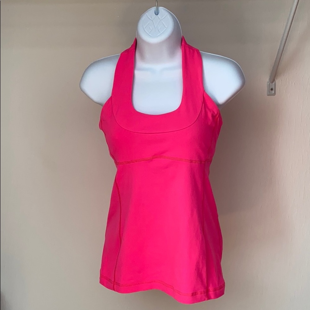 Lululemon scoop neck hot pink top
